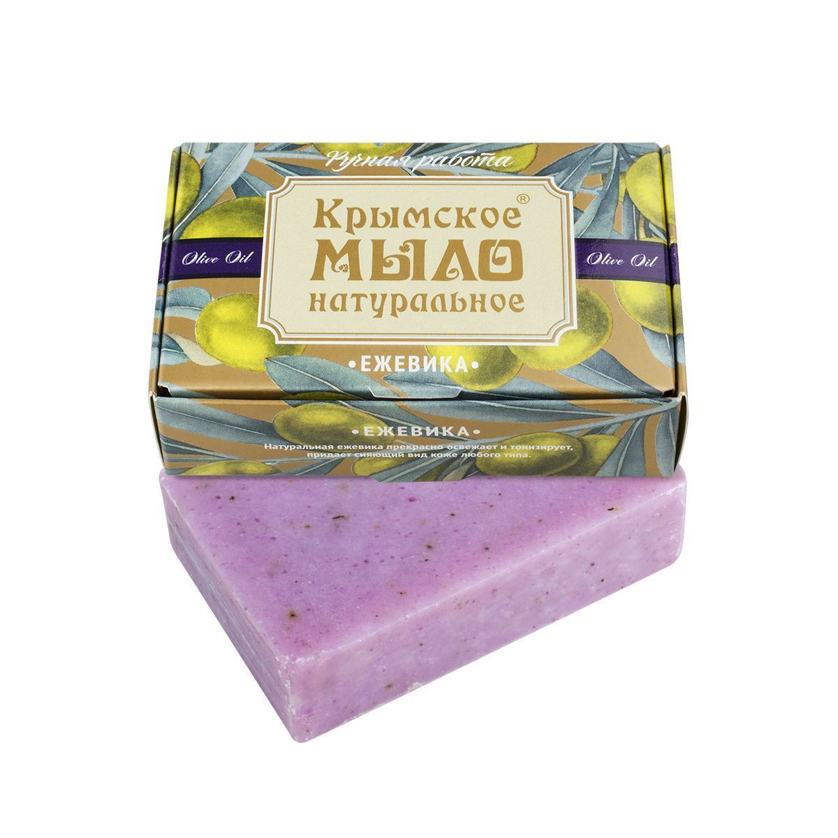 картинка Крымское натуральное мыло на оливковом масле "ЕЖЕВИКА" от магазина натуральной косметики La Vanda